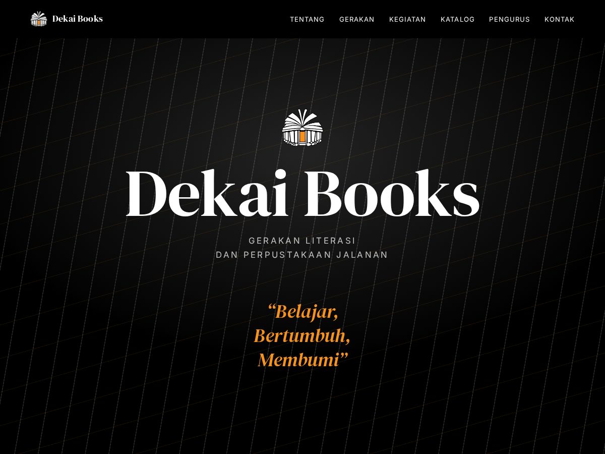 Landing-page snapshot of dekaibooks.org