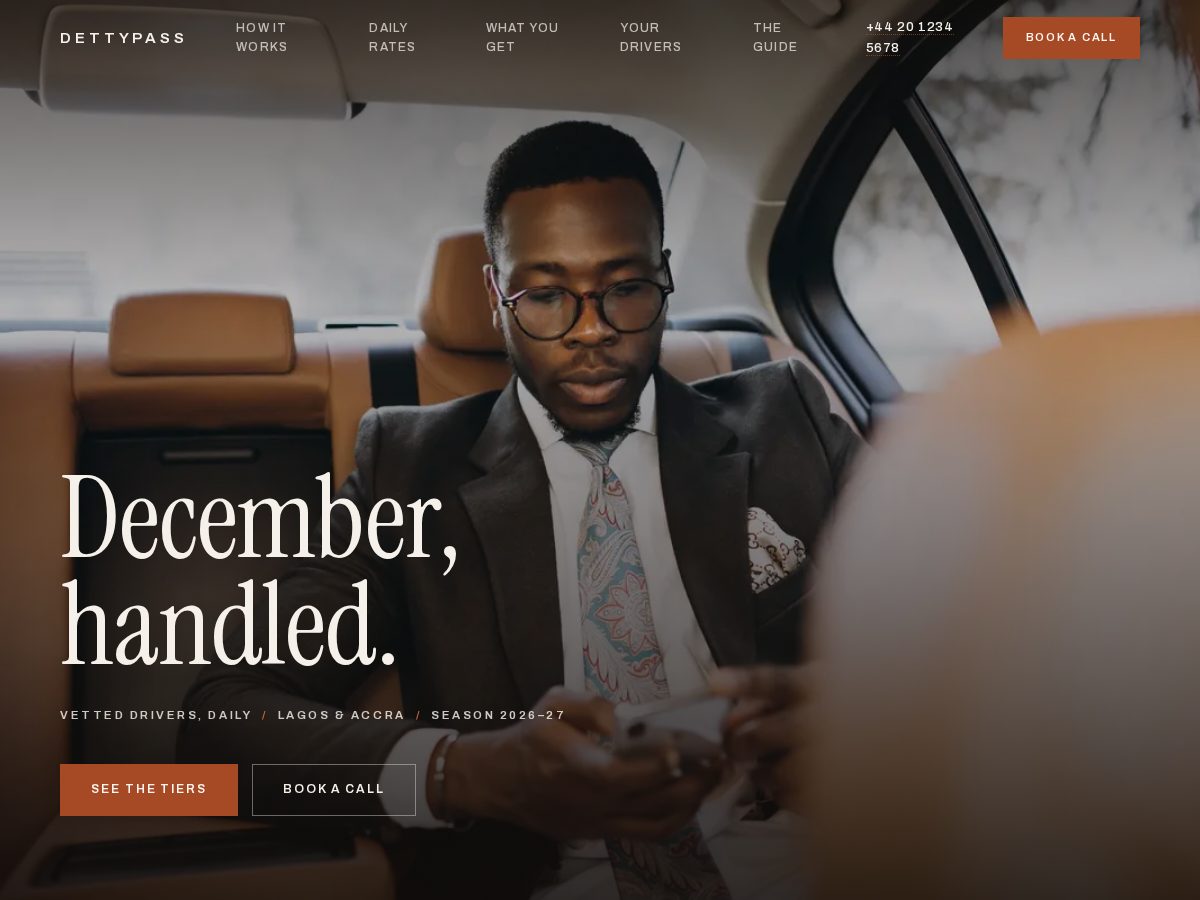 Landing-page snapshot of dettypass.com
