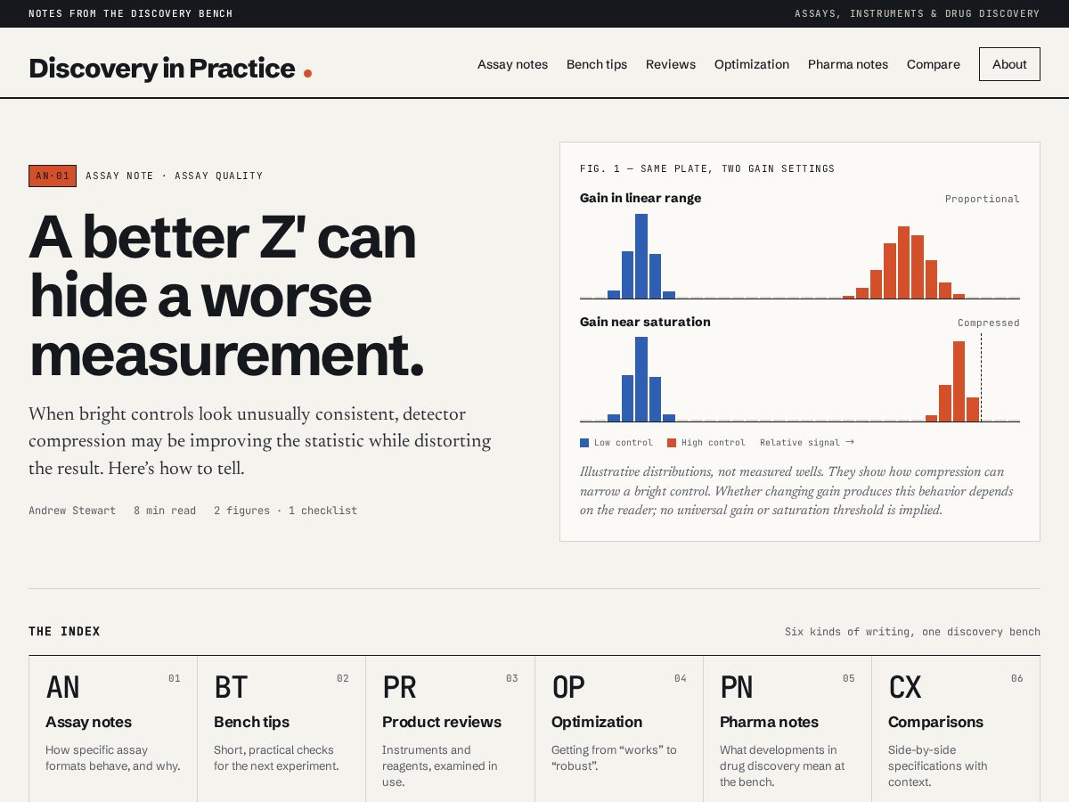 Landing-page snapshot of discoveryinpractice.com