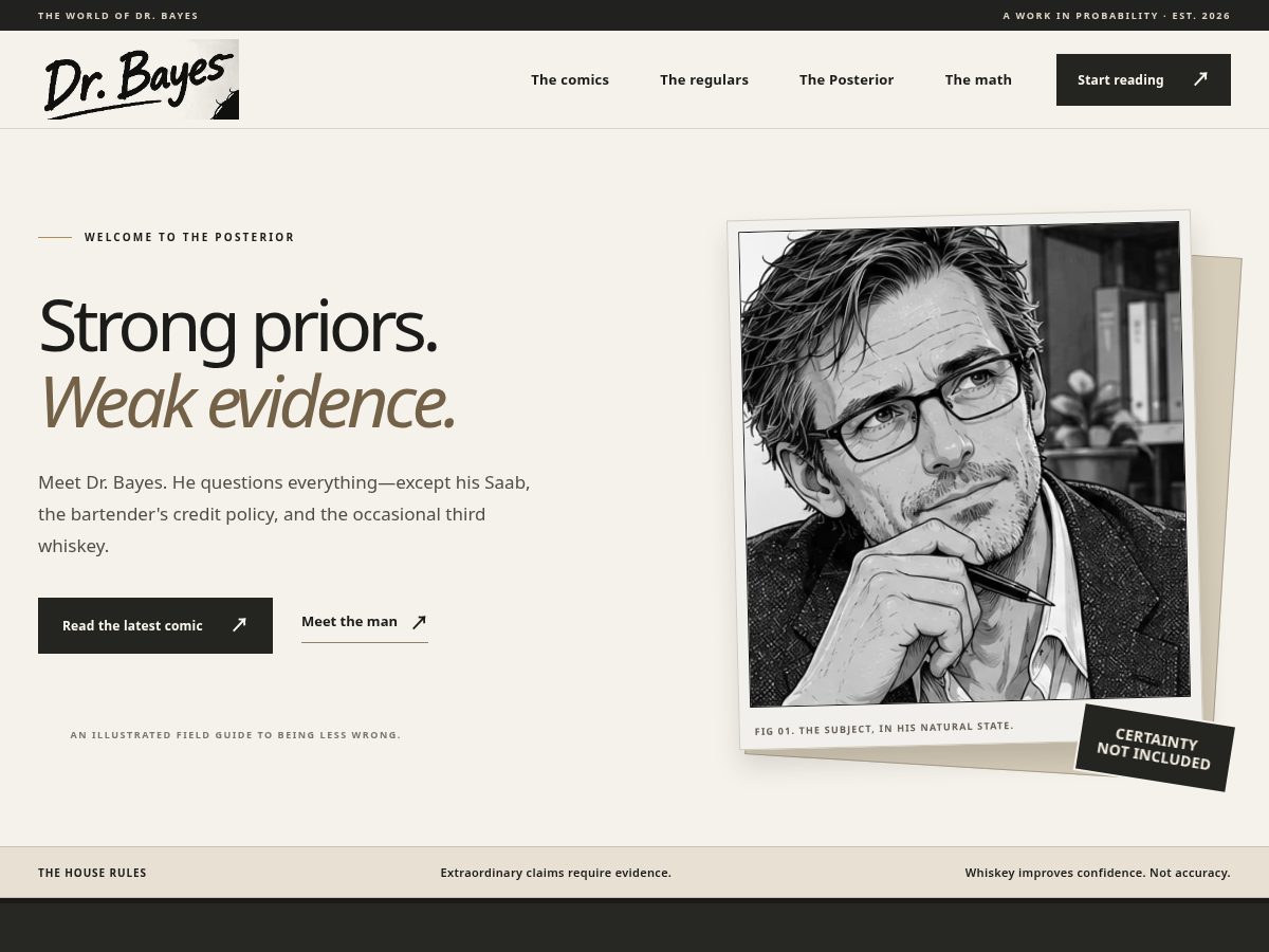 Landing-page snapshot of doctorbayes.com