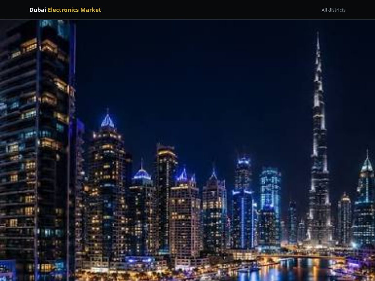 Landing-page snapshot of dubaielectronicsmarket.com