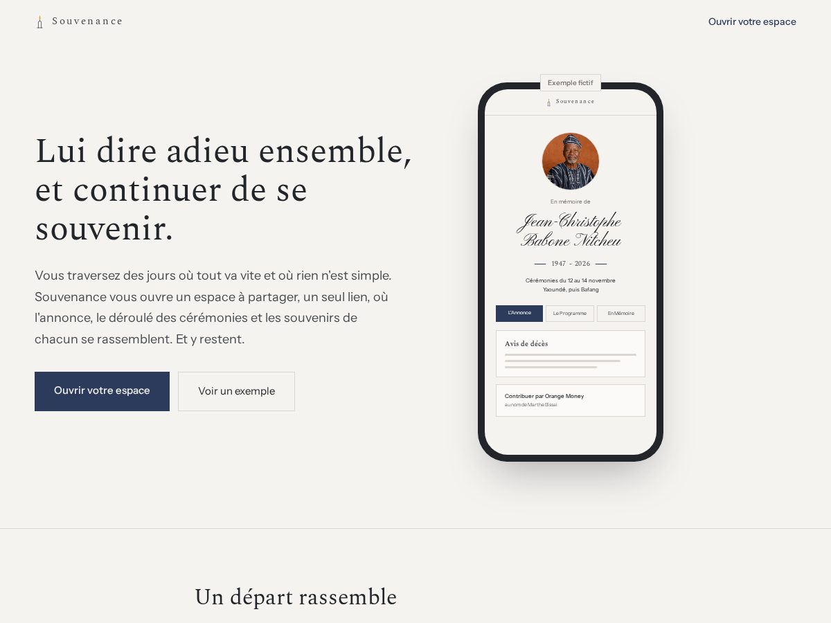 Landing-page snapshot of ensouvenance.com