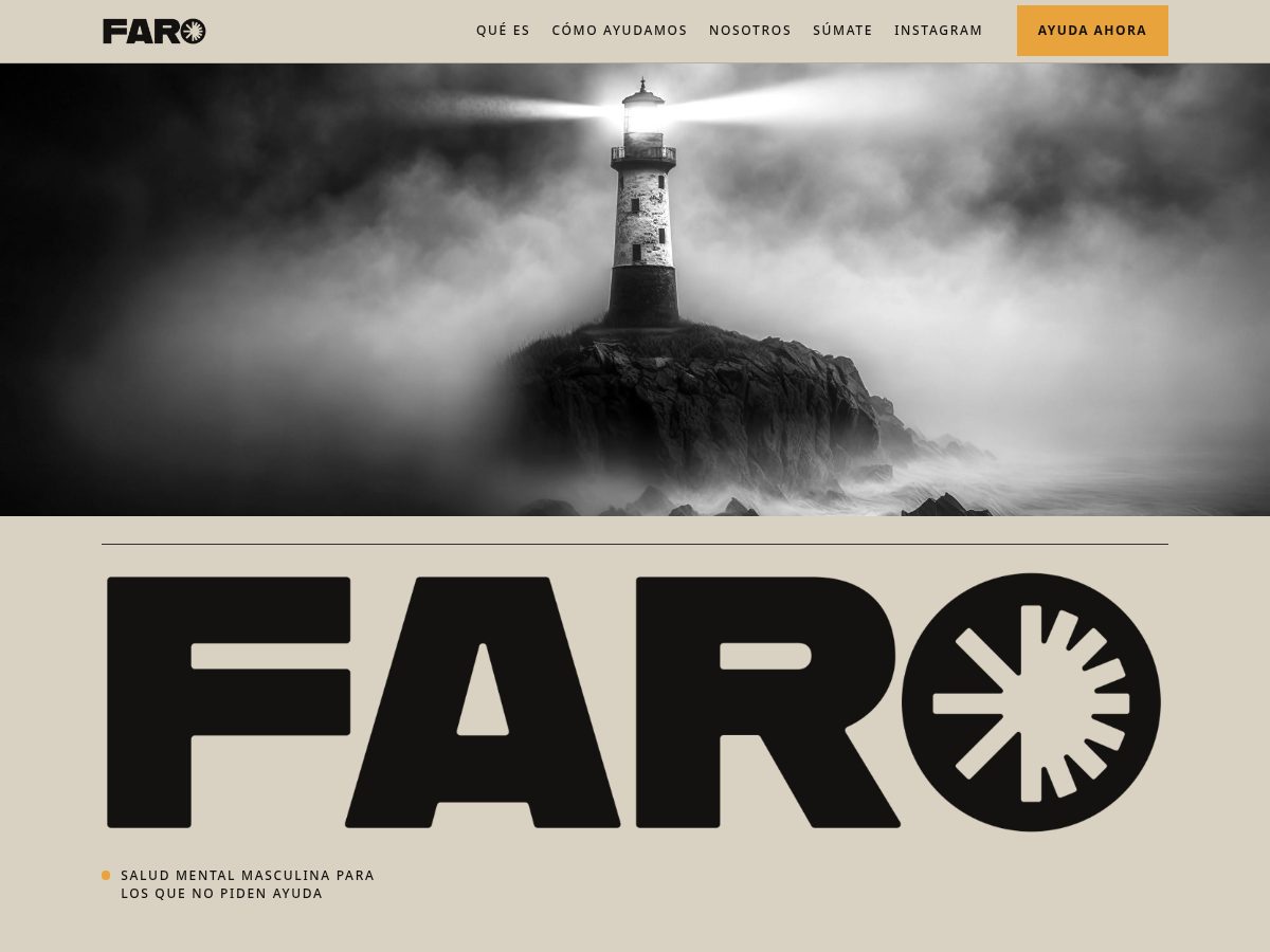 Landing-page snapshot of farofundacion.org