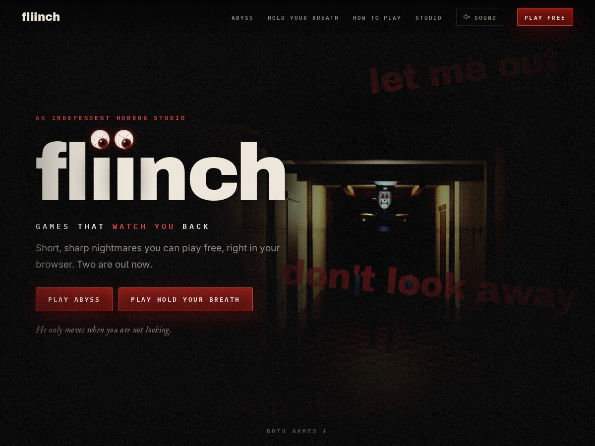 Landing-page snapshot of fliinch.com
