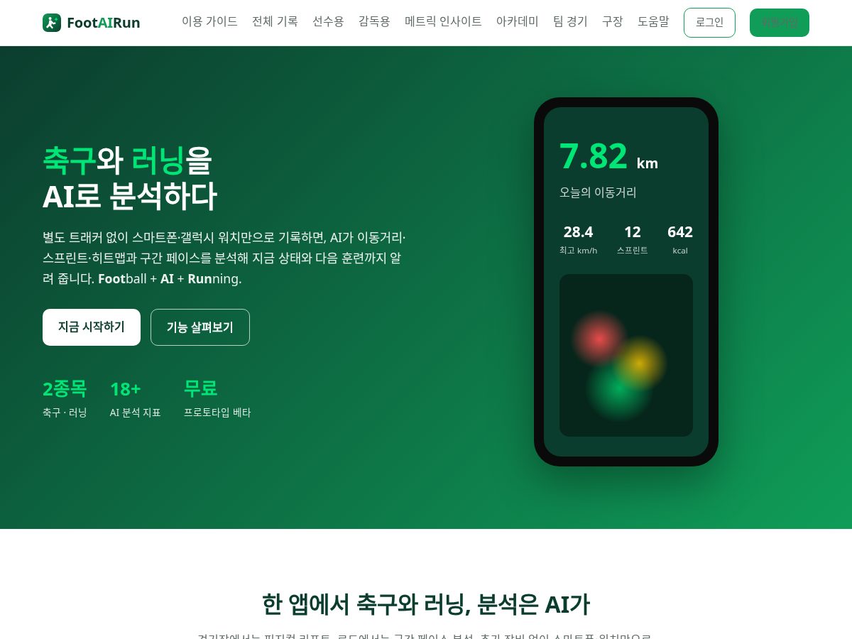 Landing-page snapshot of footairun.com