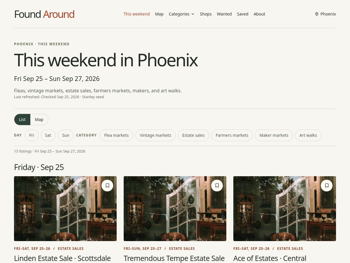 Landing-page snapshot of foundaroundaz.com