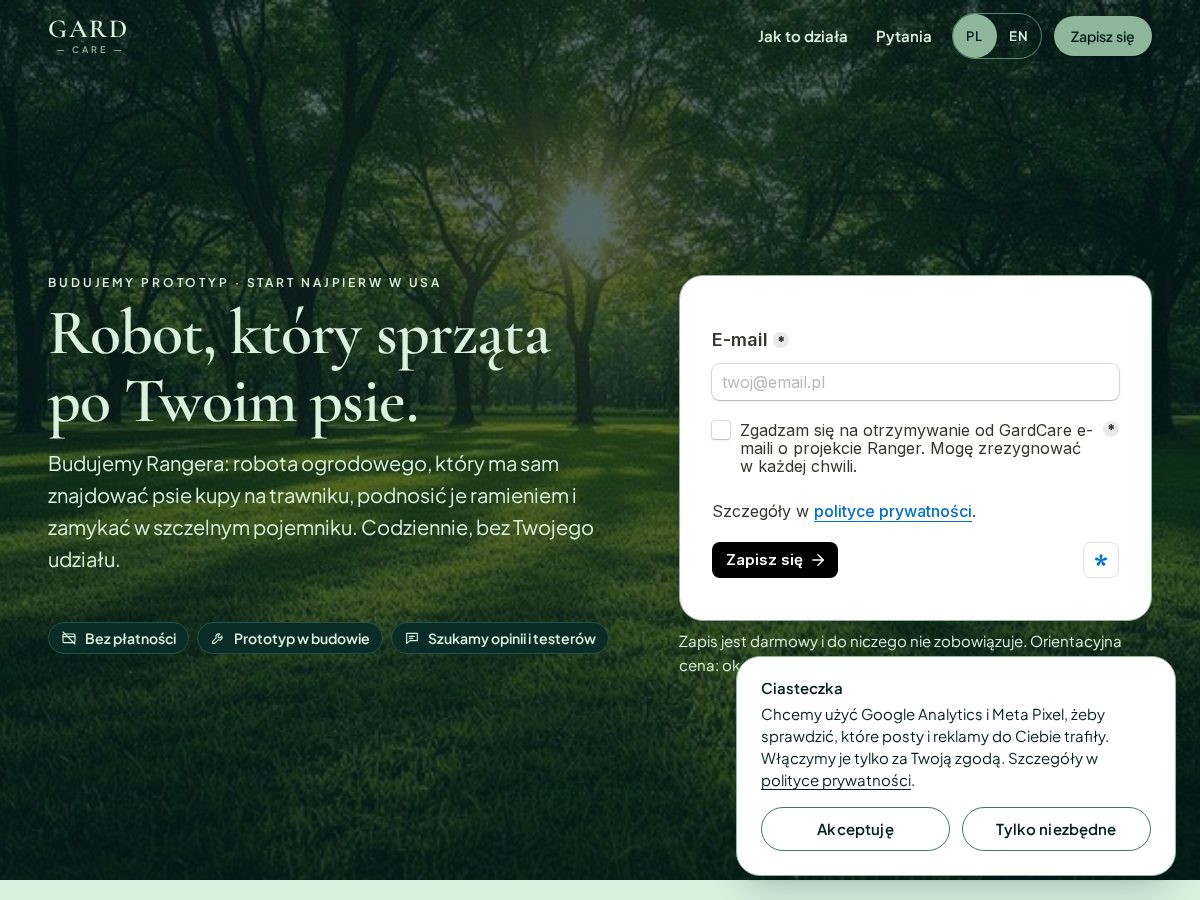 Landing-page snapshot of getgardcare.com