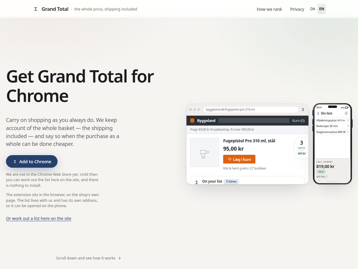 Landing-page snapshot of grand-total.com