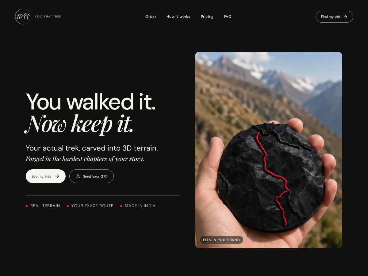 Landing-page snapshot of ididthattrek.com