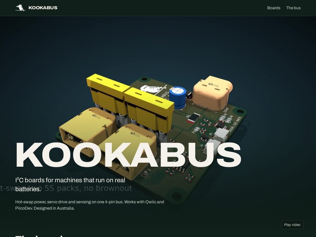 Landing-page snapshot of kookabus.com