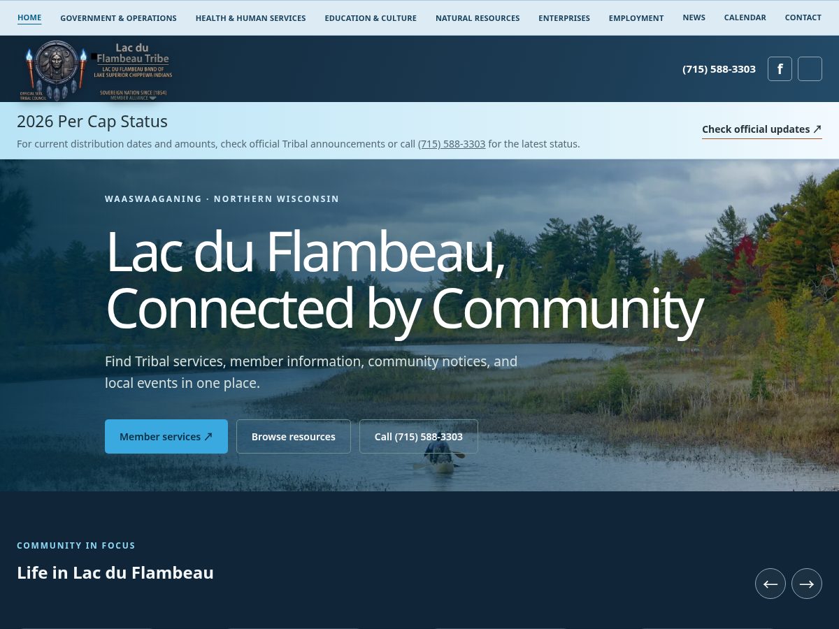 Landing-page snapshot of ldftribe.org