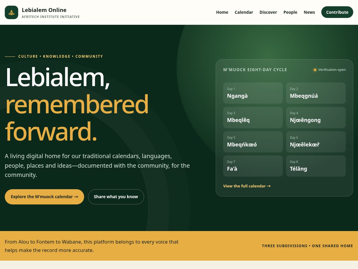 Landing-page snapshot of lebialemonline.com