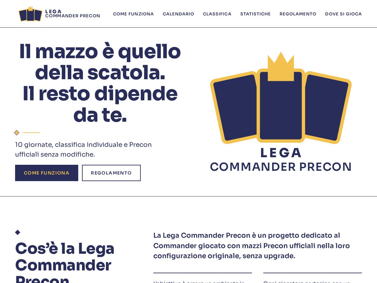 Landing-page snapshot of legacommanderprecon.com