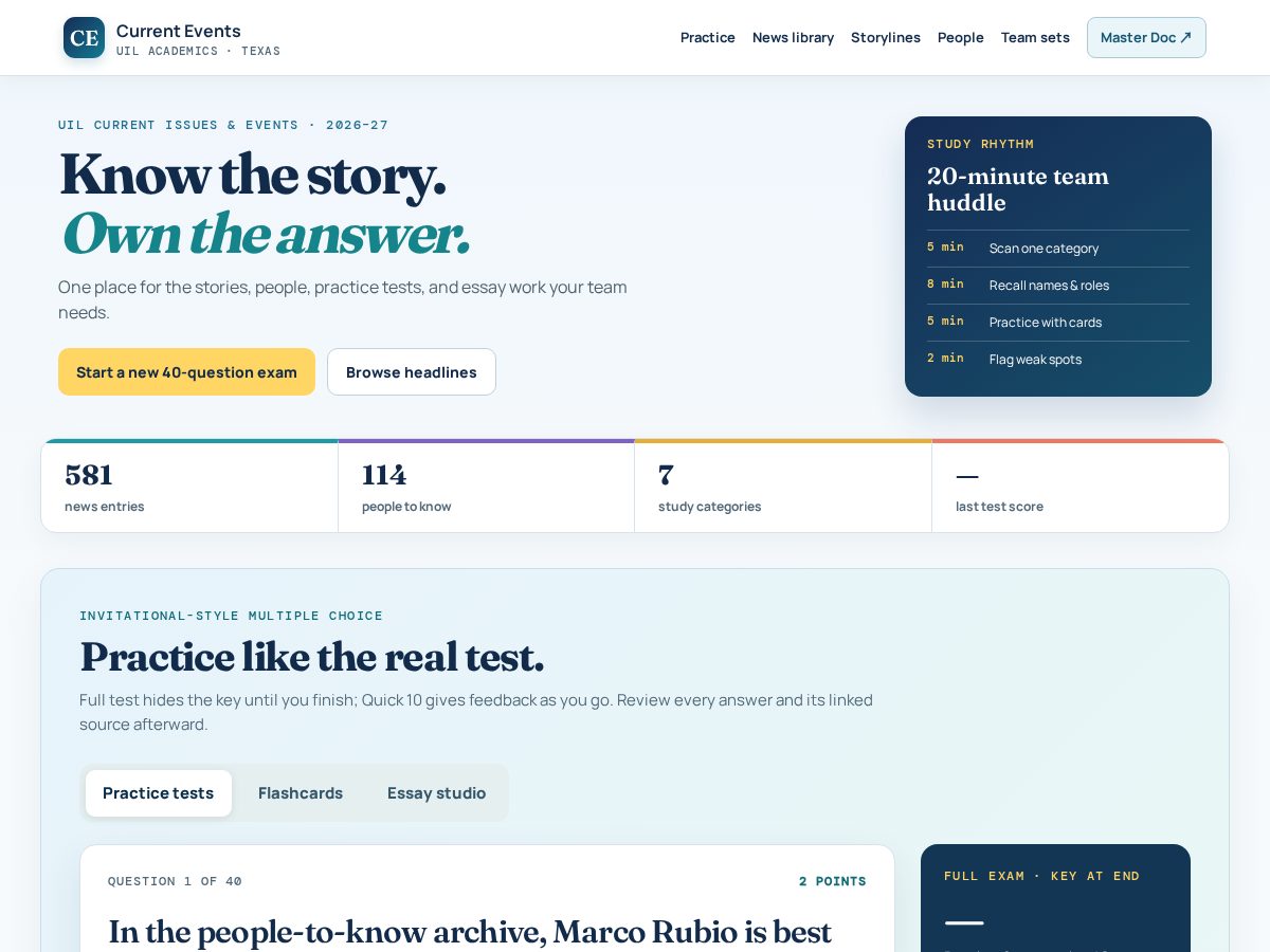 Landing-page snapshot of lfcurrentevents.lol