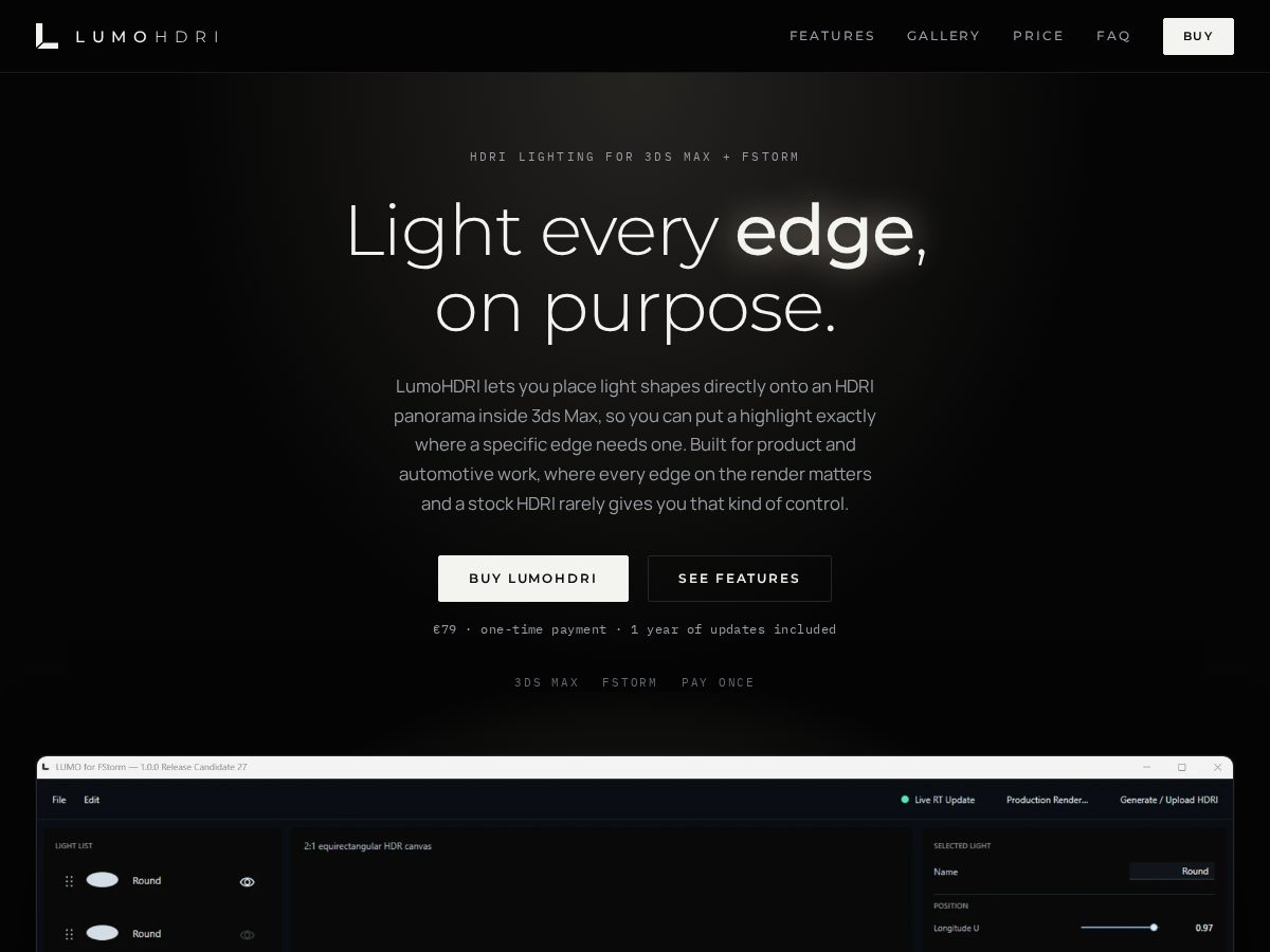 Landing-page snapshot of lumohdri.com