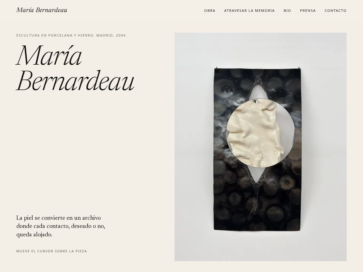 Landing-page snapshot of mariabernardeau.com