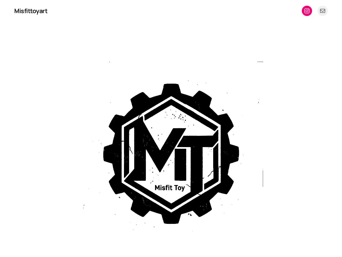 Landing-page snapshot of misfittoyart.com