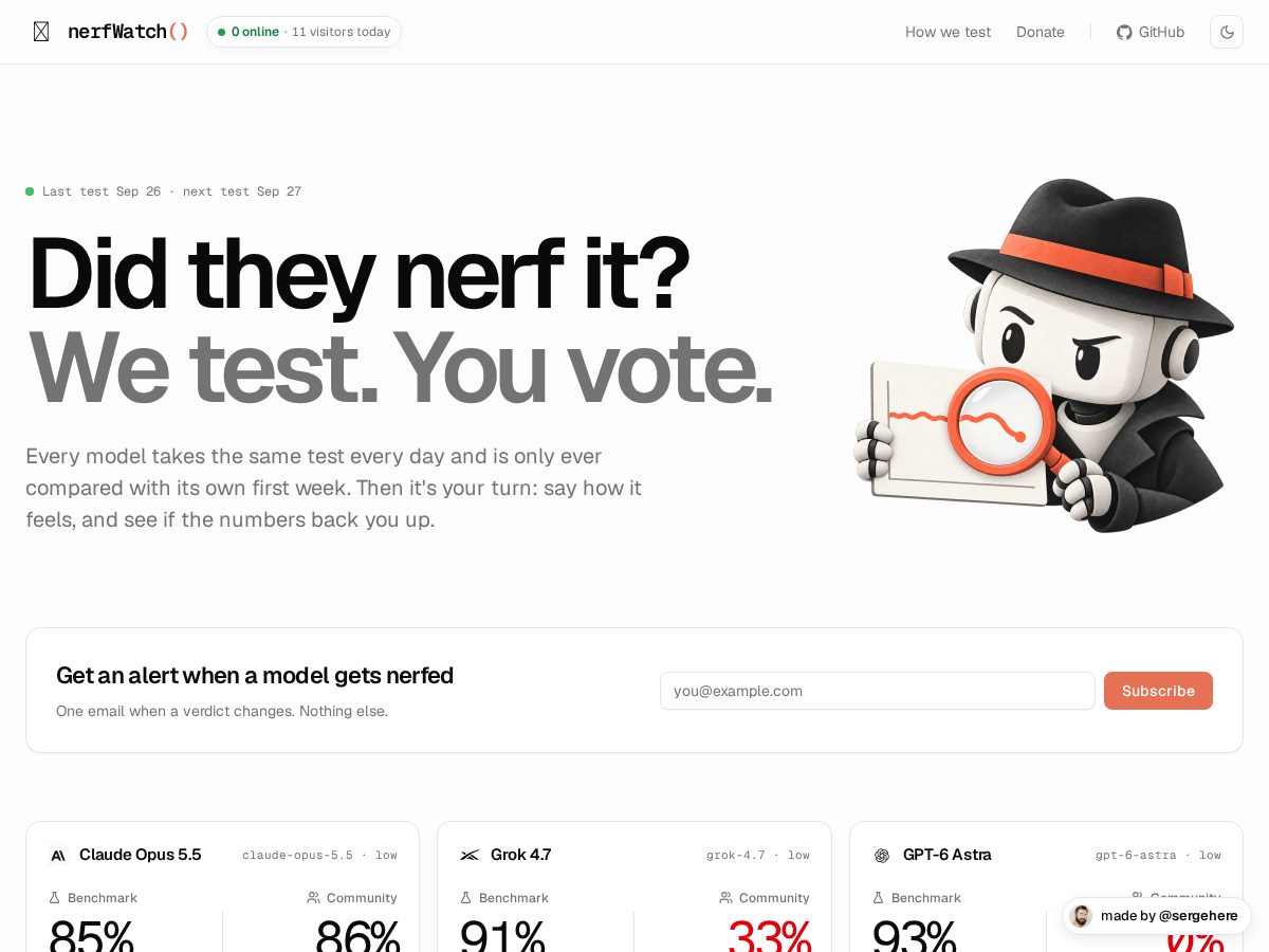 Landing-page snapshot of nerfwatch.lol
