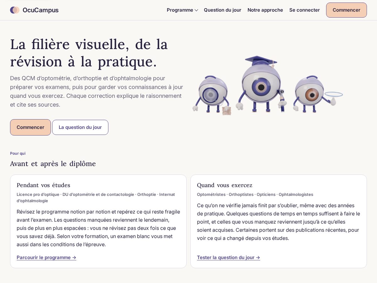 Landing-page snapshot of ocucampus.com
