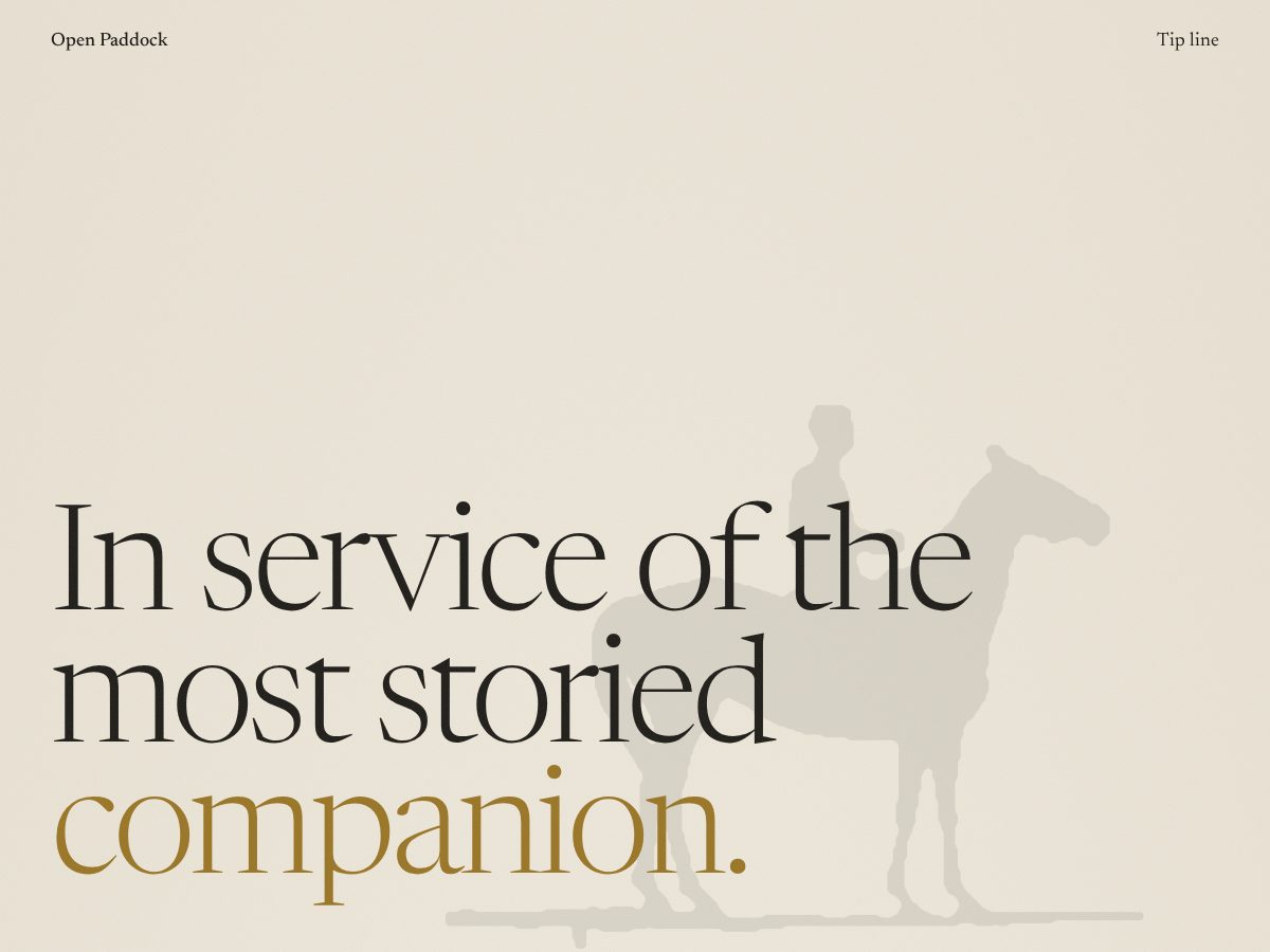 Landing-page snapshot of openpaddock.org