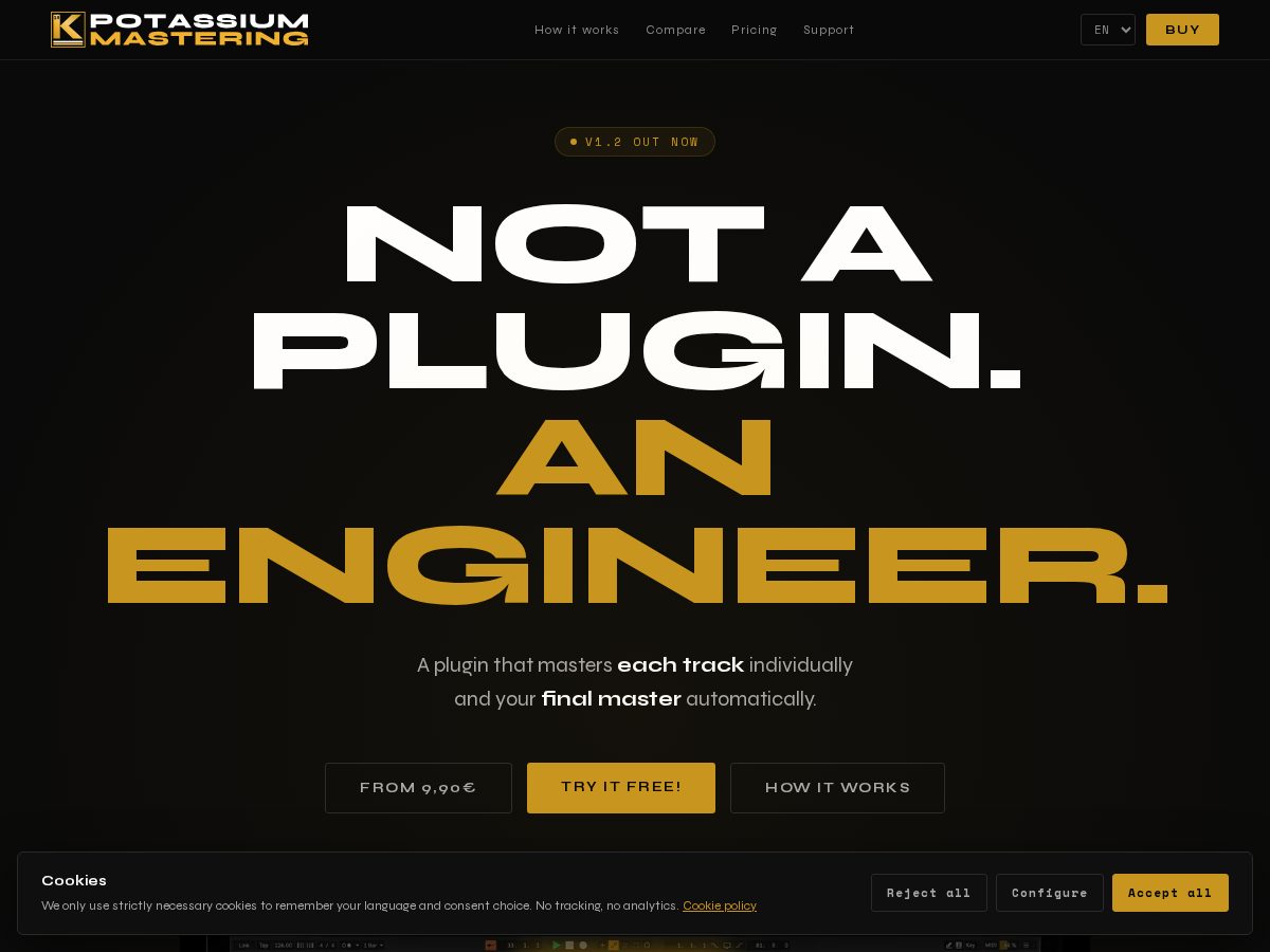 Landing-page snapshot of potassiummastering.app