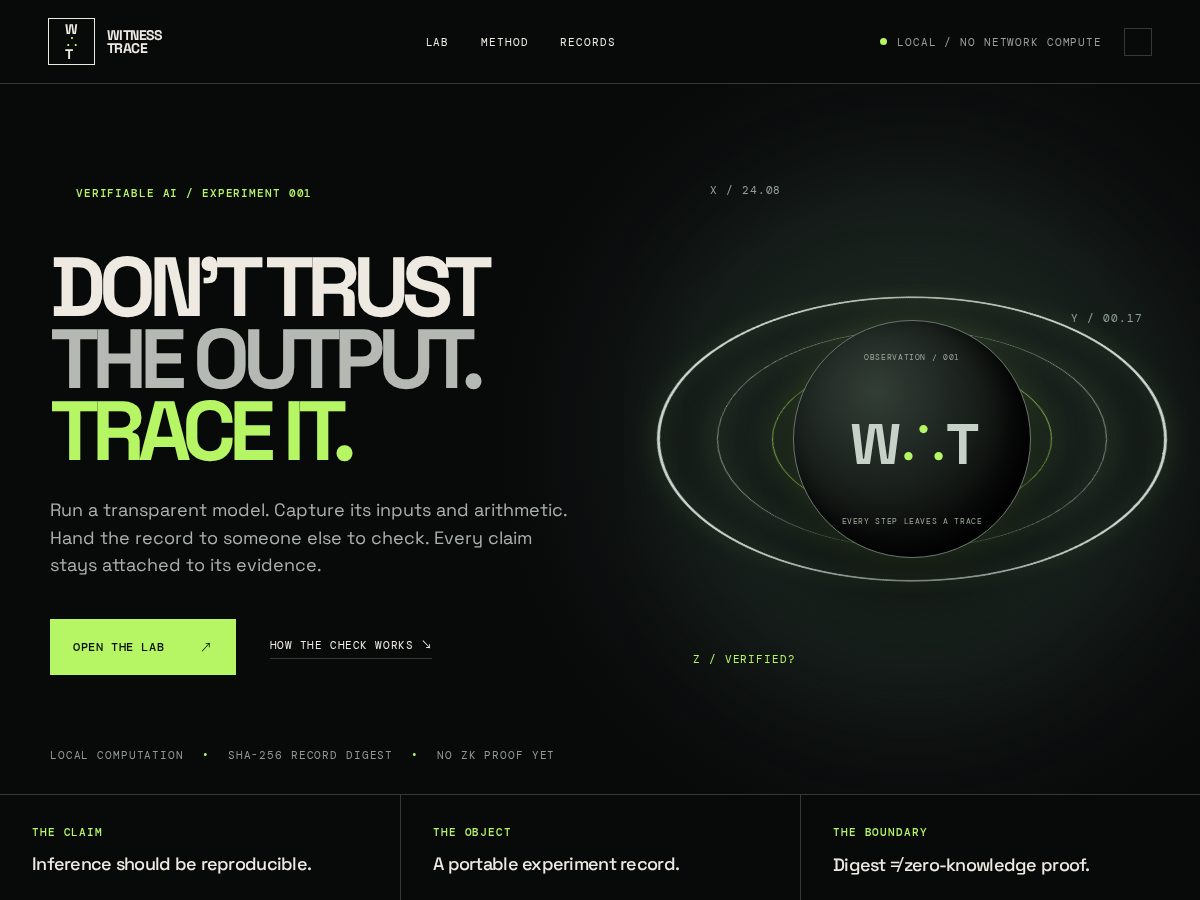Landing-page snapshot of proofstage.xyz