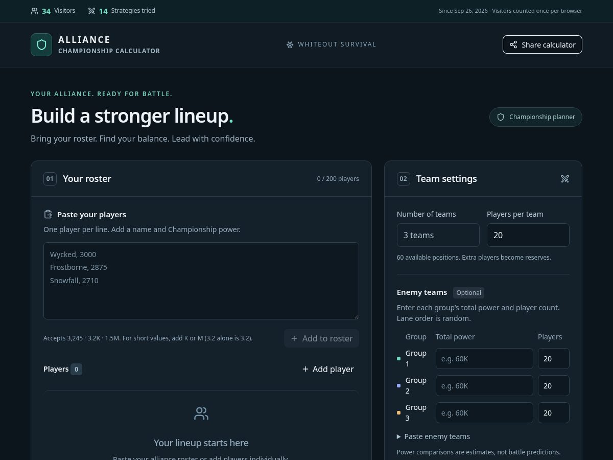 Landing-page snapshot of rabbitswoscalculator.site