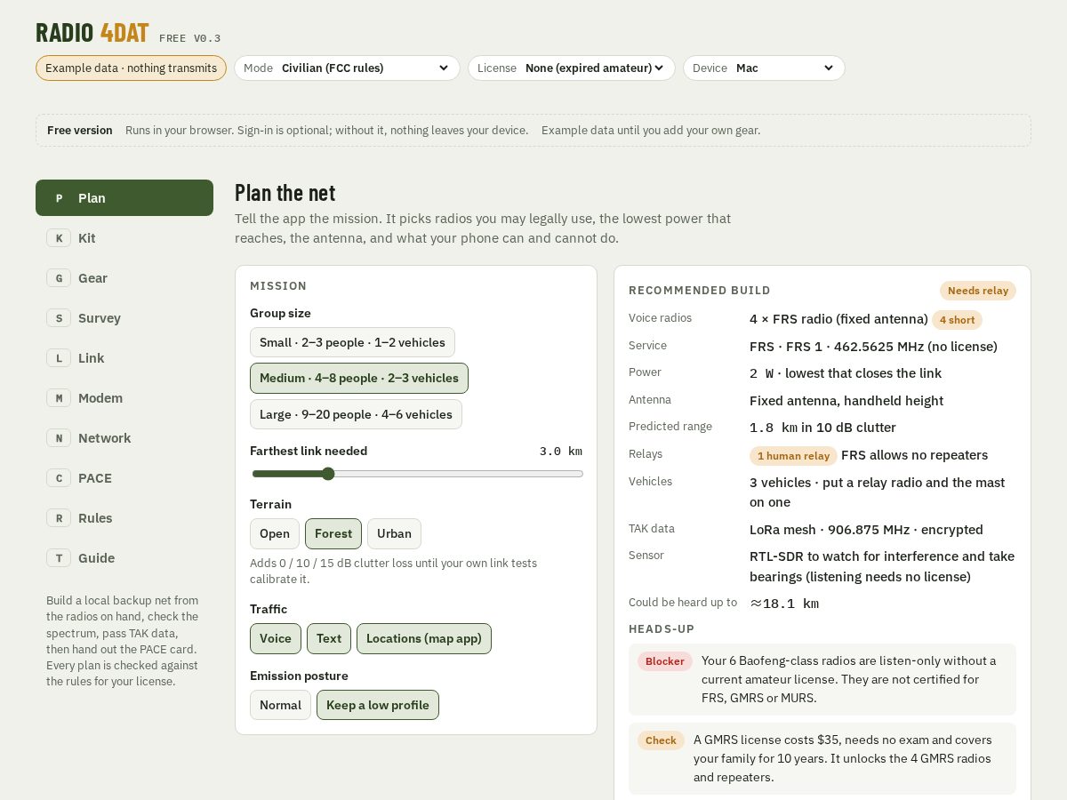 Landing-page snapshot of radio4dat.com