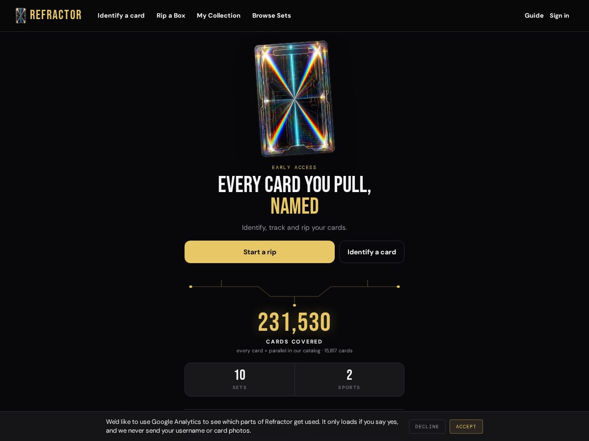 Landing-page snapshot of refractorus.com