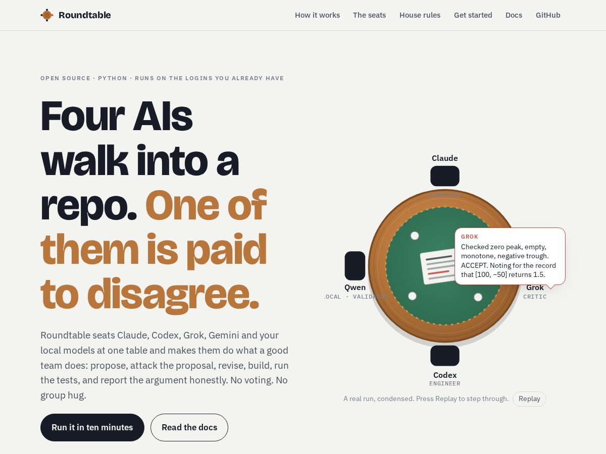 Landing-page snapshot of roundtable.build
