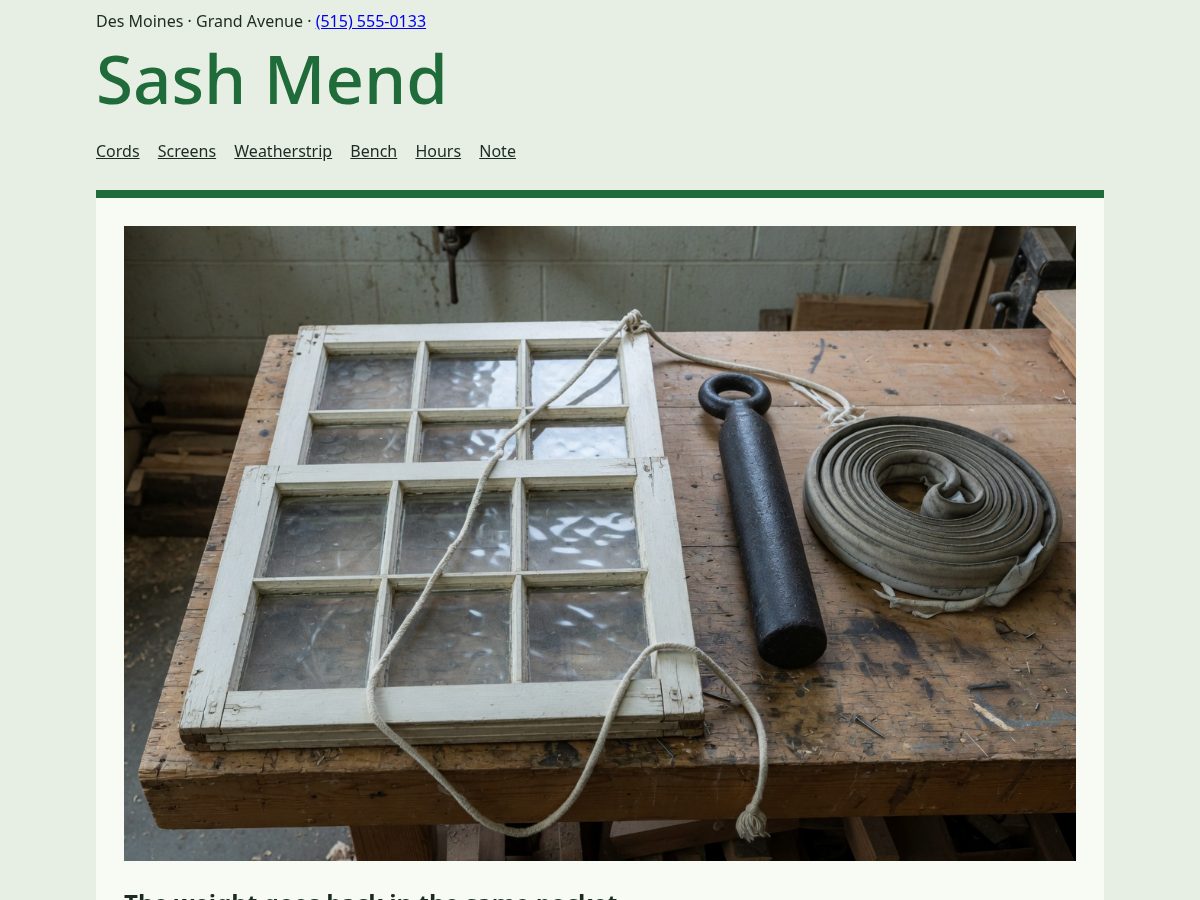 Landing-page snapshot of sashmend.shop