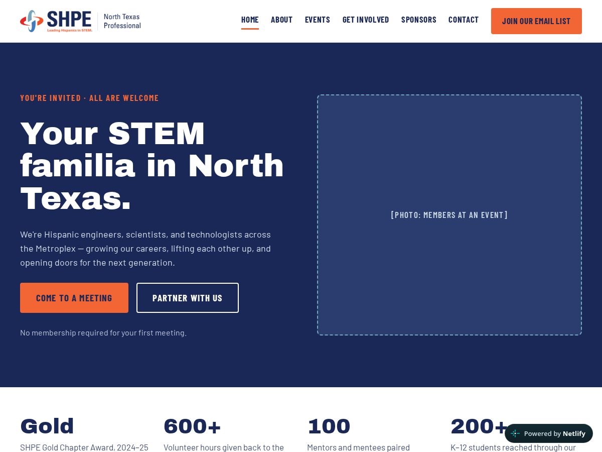 Landing-page snapshot of shpentx.org