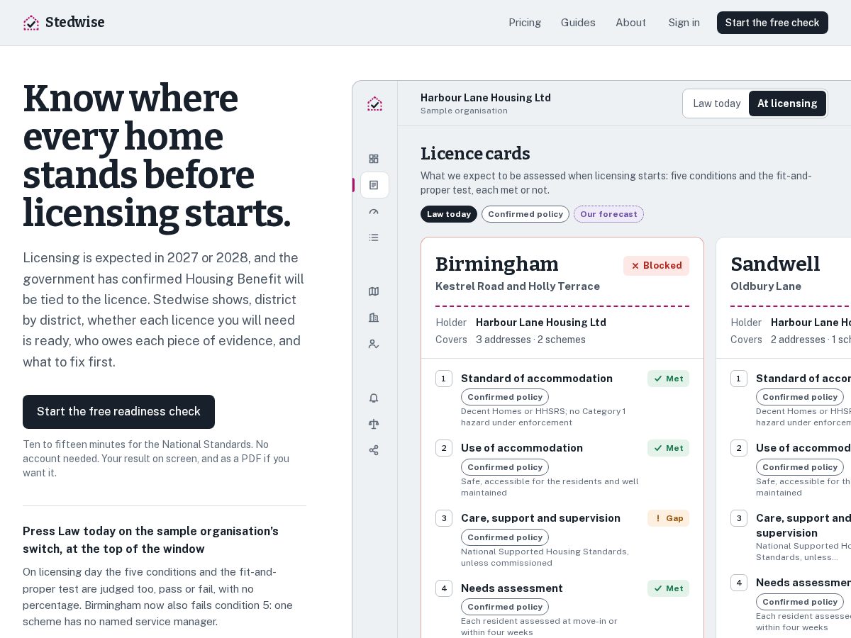 Landing-page snapshot of stedwise.com
