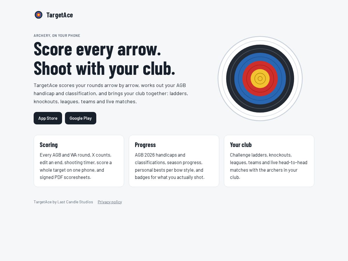 Landing-page snapshot of targetace.app