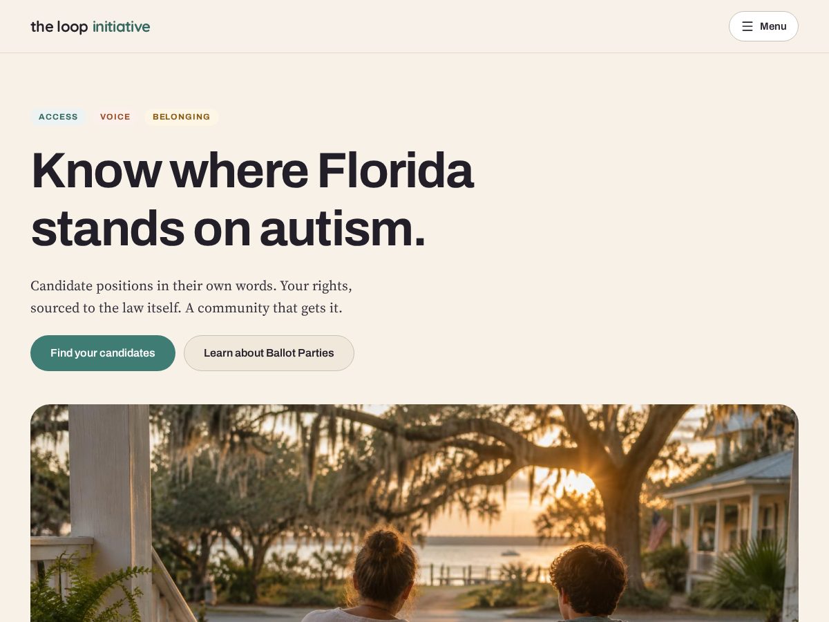 Landing-page snapshot of theloopinitiative.com