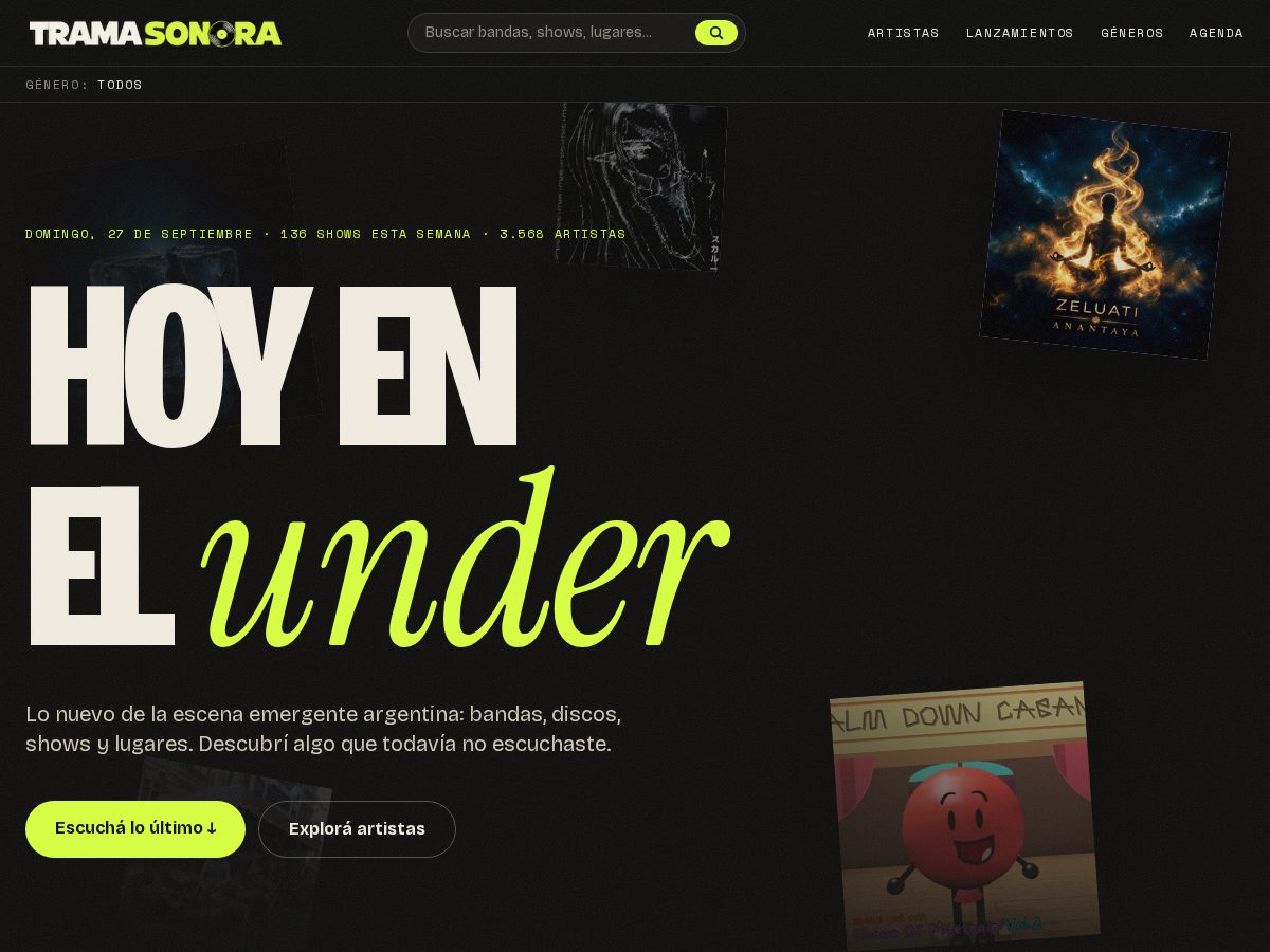 Landing-page snapshot of tramasonora.com