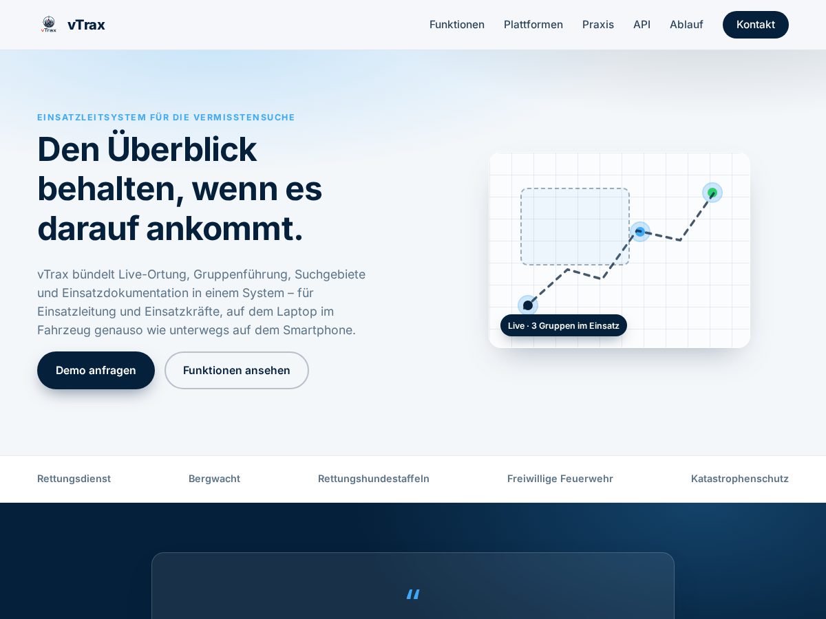 Landing-page snapshot of vtrax.app