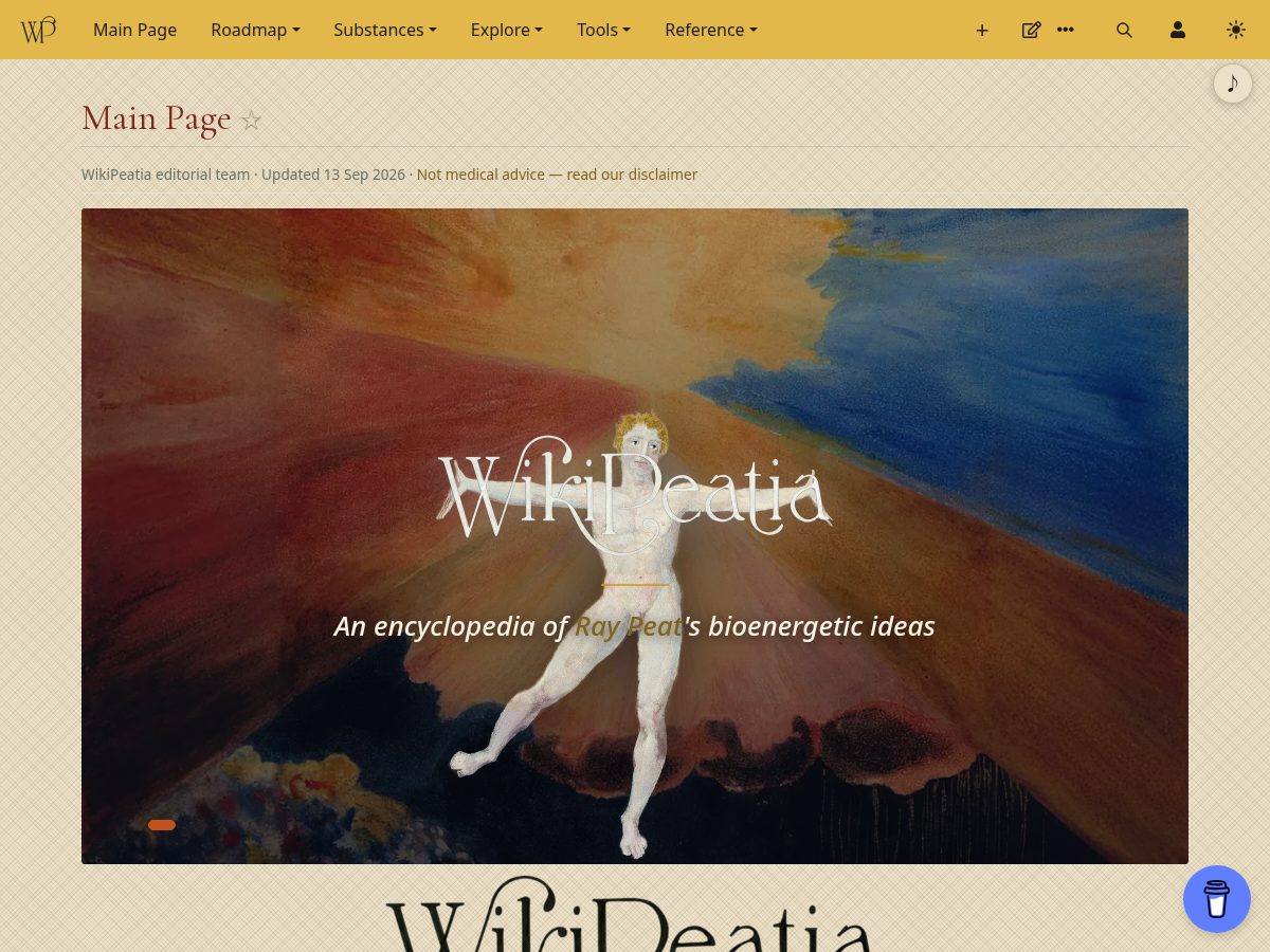 Landing-page snapshot of wikipeatia.com