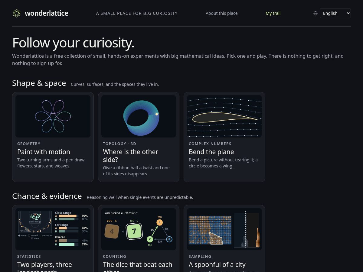 Landing-page snapshot of wonderlattice.com