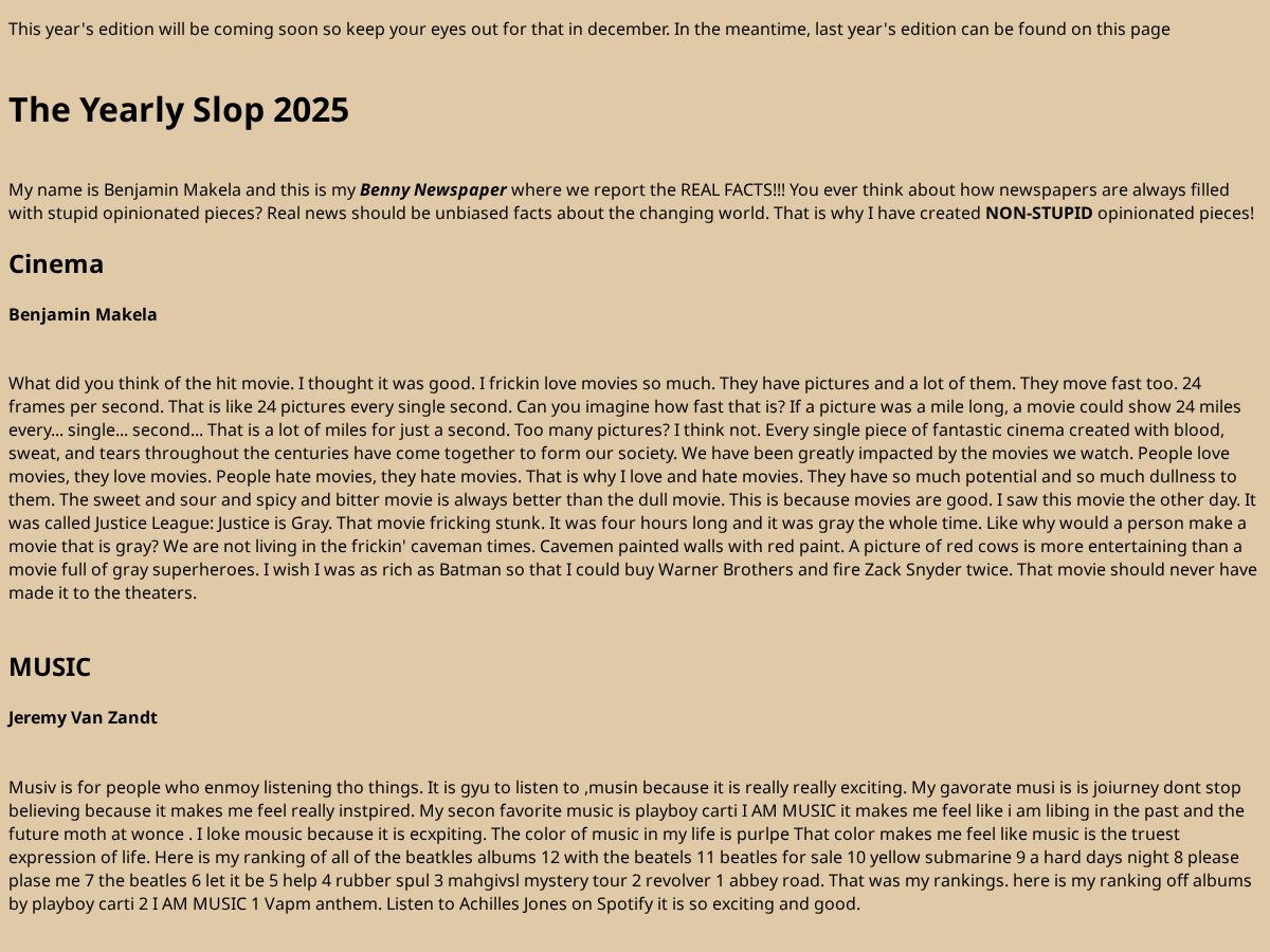 Landing-page snapshot of yearlyslop.top