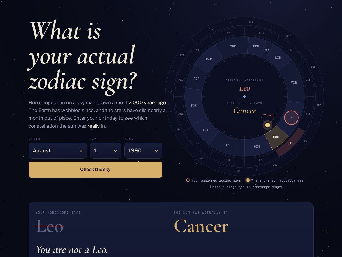 Landing-page snapshot of youarenotaleo.com