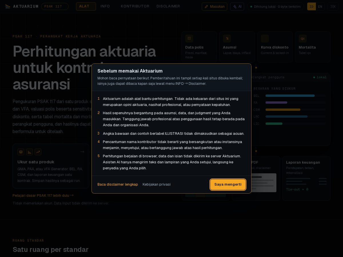 Landing-page snapshot of aktuarium.org