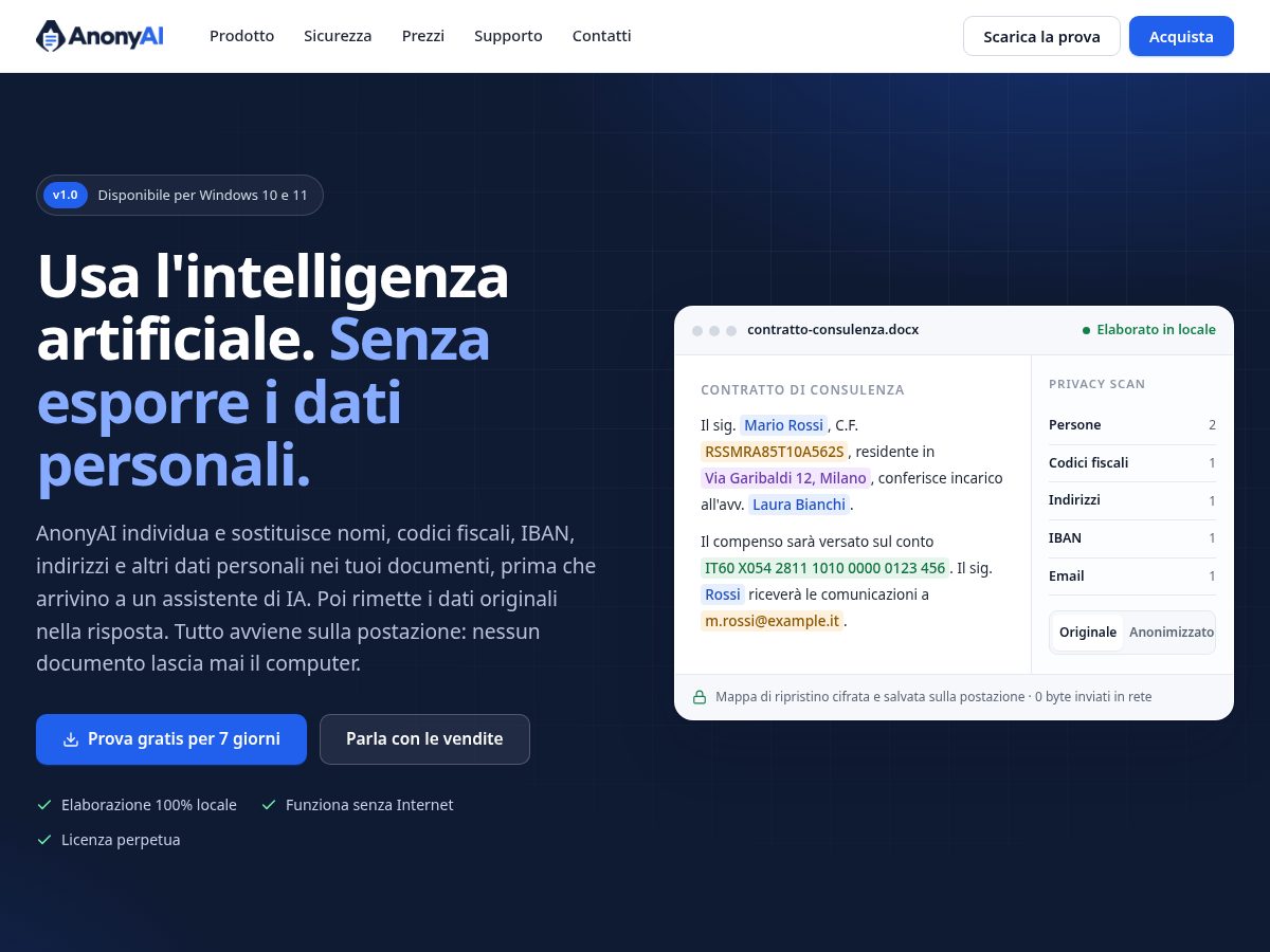 Landing-page snapshot of anonyai.app