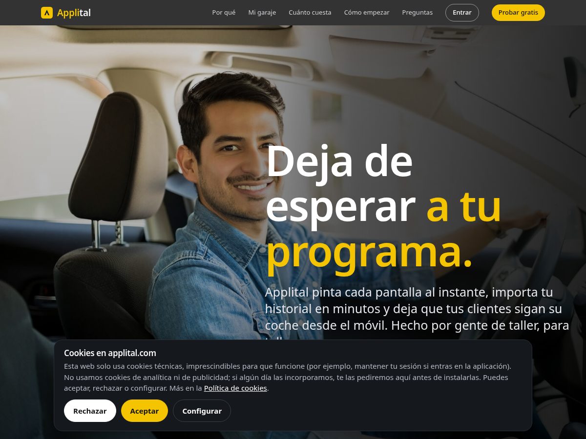 Landing-page snapshot of applital.com