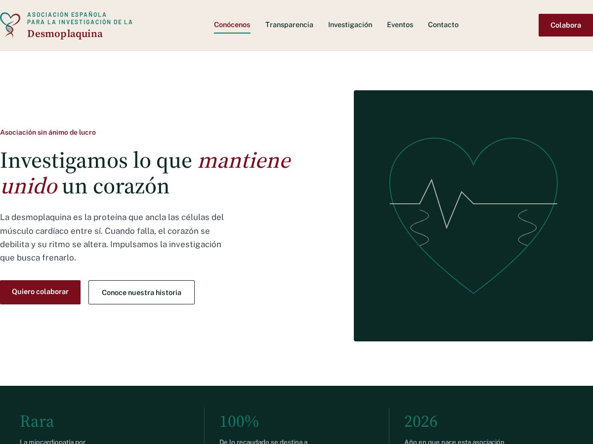 Landing-page snapshot of asociaciondesmoplaquina.org