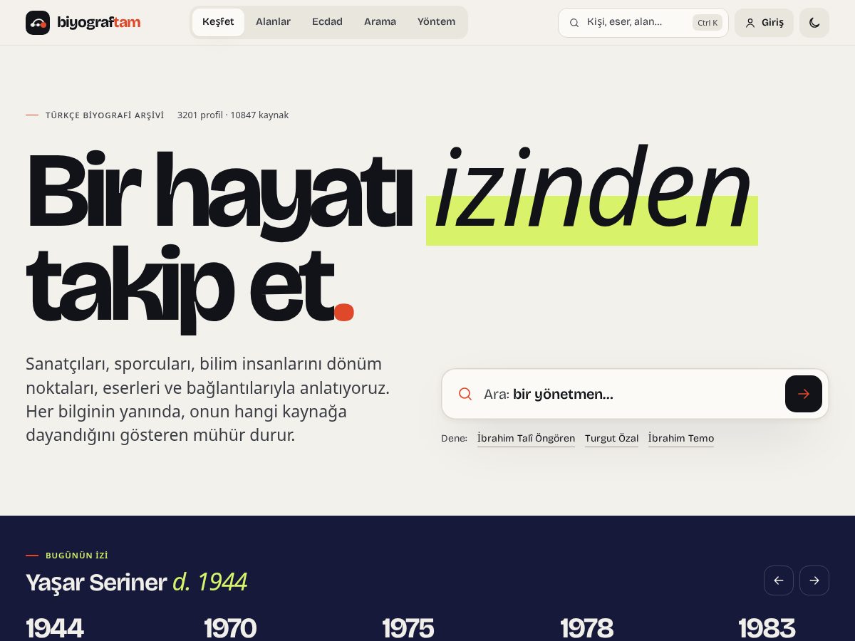 Landing-page snapshot of biyograftam.com