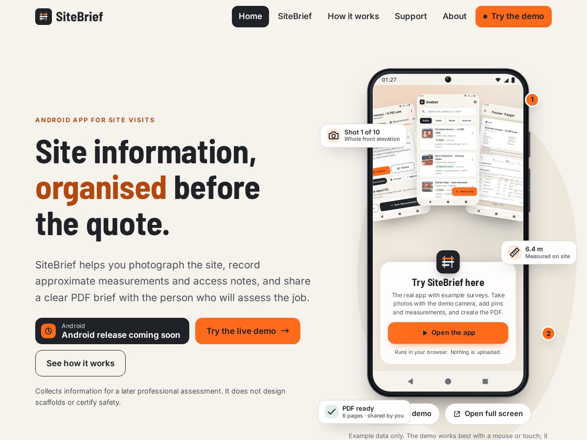 Landing-page snapshot of bms22.living