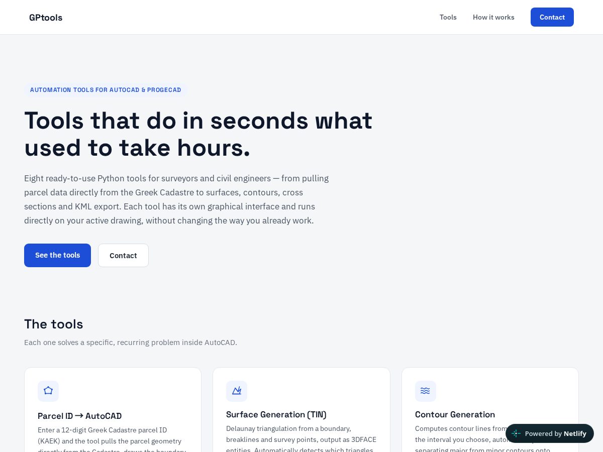 Landing-page snapshot of cadgptools.com