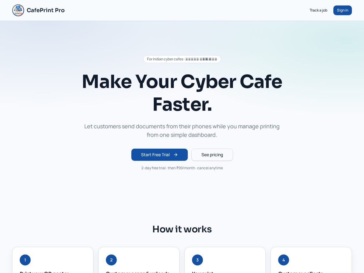 Landing-page snapshot of cafes.live