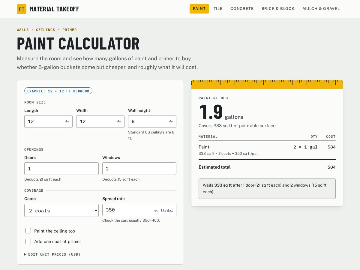 Landing-page snapshot of calcmytakeoff.com